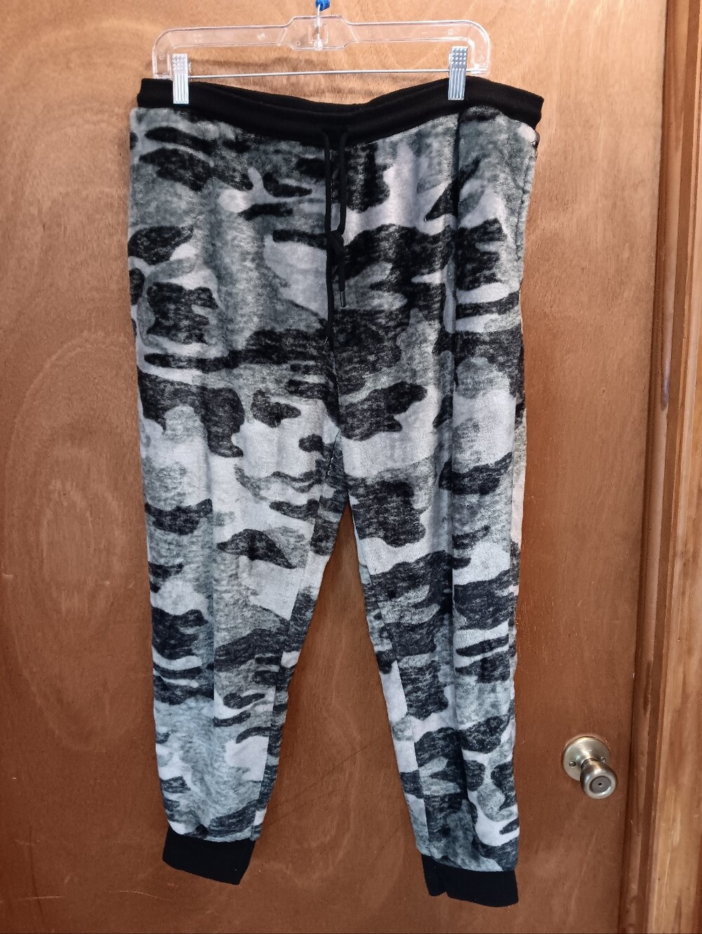Secret Treasures Cozy Gray Camo Fleece Pajamas